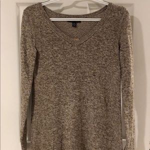 American Eagle Brown Knit Sweater Dress w/ Fringe